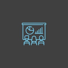 플랫 아이콘 프리젠 테이션