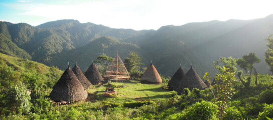 A calm traditional village at WaeRebo Flores East Nusa Tenggara Indonesia
