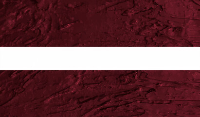 Grunge Latvia flag. Latvia flag with waving grunge texture.