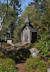 Fototapeta premium Kapelle auf dem Wagensonnriegel im Bayerischen Wald