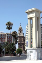 Obraz premium View of the old Cathedral in the Spanish city of Malaga