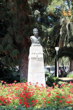 Bust of the poet Ruben Dario in Malaga