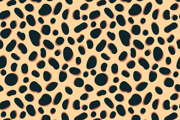 Vector Trendy cheetah skin background. Abstract wild animal pattern, leopard spots yellow texture for fashion print design, cover, wallpaper