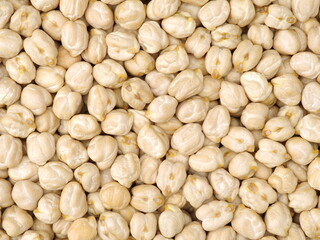Dry organic chickpeas background