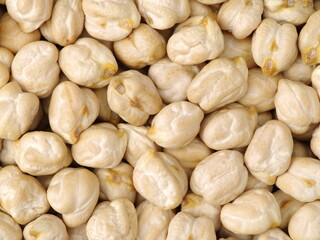 Dry organic chickpeas background