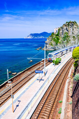 Manarola, Italy - Train station in Cinque Terre