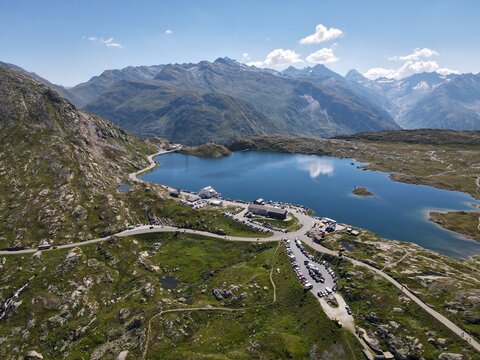 Grimselpass Totensee Drohnen-Aufnahme