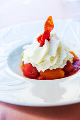 Delicious fruit dessert ready to eat
