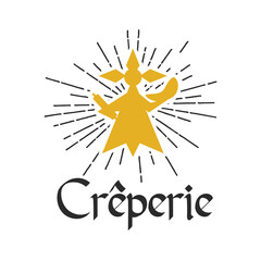 Logo Creperie, crêperie