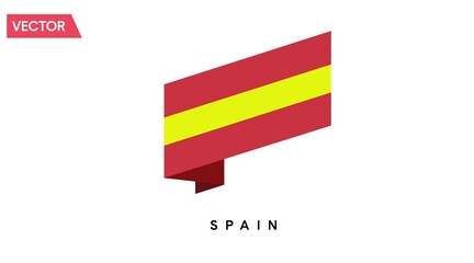 Spain Flag Icon. Vector Isolated Illustration of the Spain Flag