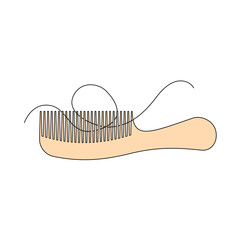 Hair In Comb Icon