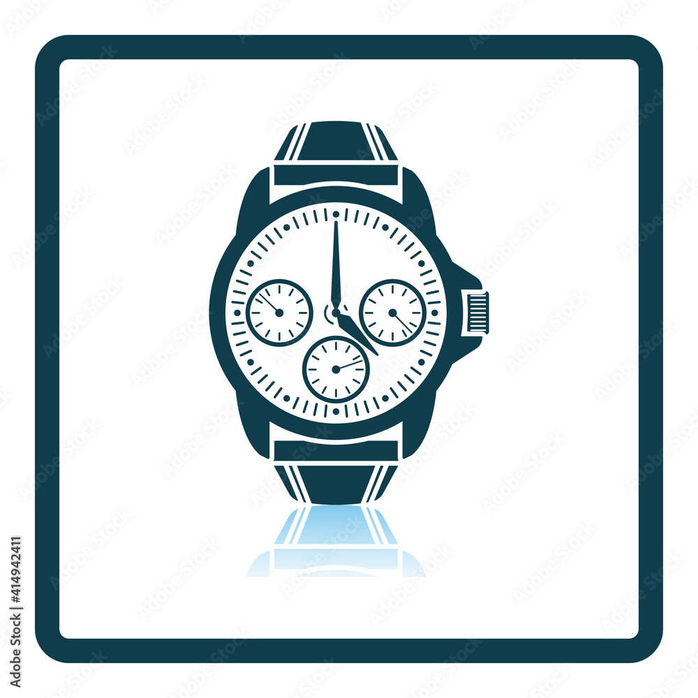 Wall mural business watch icon