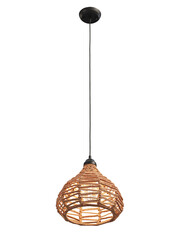 Obraz premium Mid-century modern ceiling lamp with zig zap pattern rope shade. 3d render