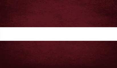 Fototapeta premium Grunge Latvia flag. Latvia flag with waving grunge texture.
