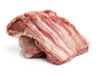 Obraz premium raw lamb meat on white background