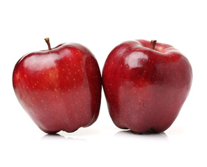 red apples isolated on white
