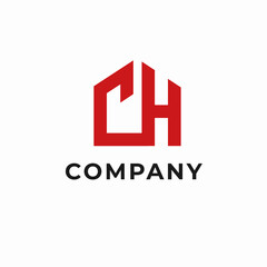 CH Letter logo design typography