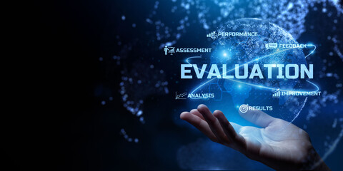 Evaluation customer satisfaction performance assessment business technology concept.