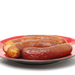Sausage isolated on white background