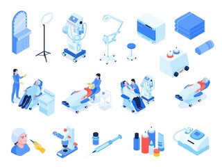 Isometric Cosmetology Set