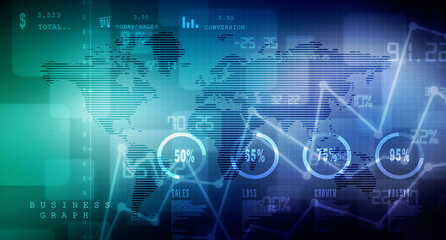 Obraz premium 2d rendering Stock market online business concept. business Graph 