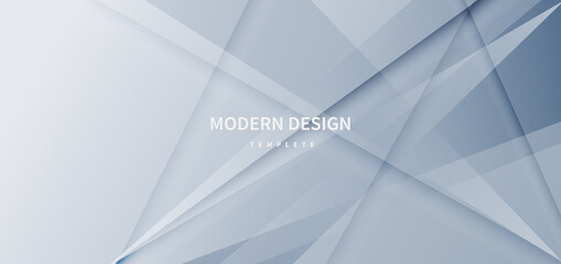 Abstract white and grey gradient triangles overlapping background. Modern Template.