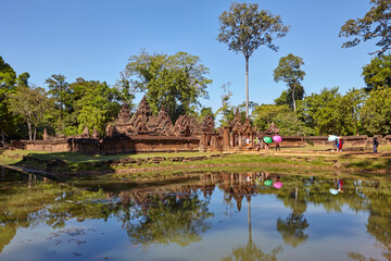 Fototapeta na wymiar Banteay Srei temple, Angkor, Siem Reap, Cambodia