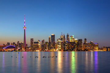 Skyline of Toronto with the iconic CN Tower, Ontario, Canada