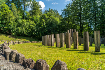 Close-up of Sarmizegetusa Regia fortress, the capital and the most important military, religious...