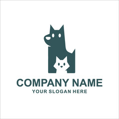 cat dog logo vector