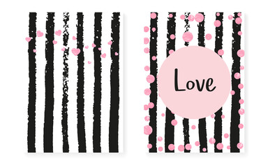 Polka Dot Template. Rose Vintage Cover.