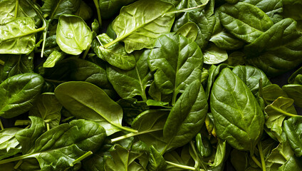 spinach leaves close up, fresh background