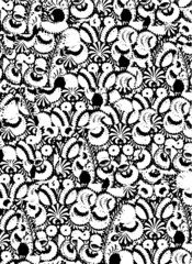 distressed pattern in traditional motifs 