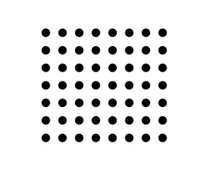 black and white polka dot pattern background. - vector illustration