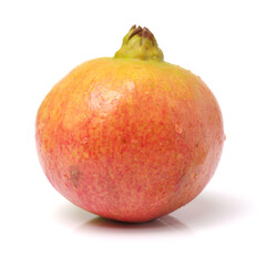 Juicy pomegranate on white background
