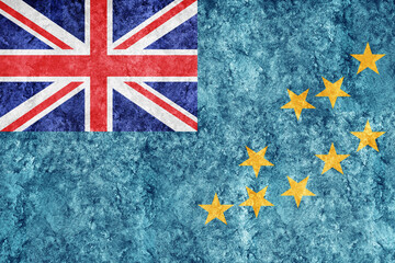 Tuvalu Metallic flag, Textured flag
