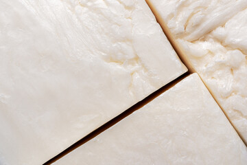 Coconut handmade soap close up,macro texture