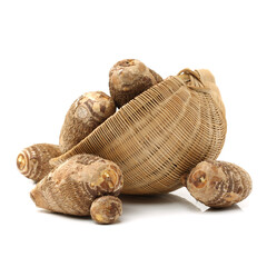 Taro on a white background