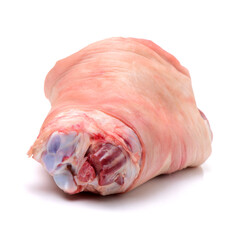 raw pork (leg) isolated on white background