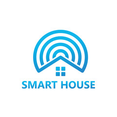 Smart house logo template design