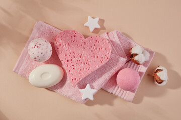 Pink bath products