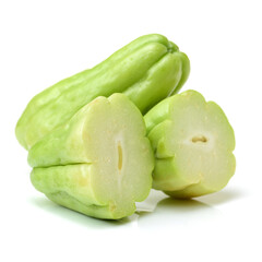 Chayote on a white background