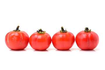 Pumpkin on a Stick, an ornamental eggplant on white background