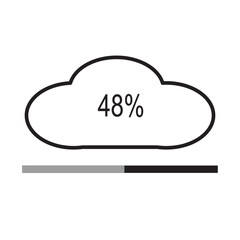 cloud Download icon. Business computer communication concept