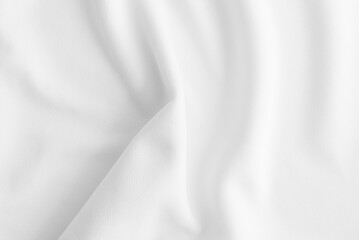 Rippled white cloth background. Fabric texture.