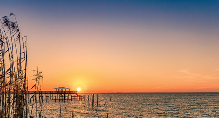 A cool sunset view at Fairhope, Alabama 