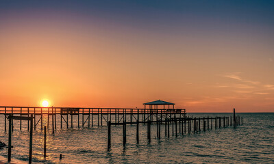 A cool sunset view at Fairhope, Alabama 