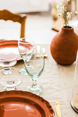still life of wine glasses