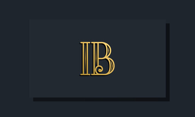 Minimal Inline style Initial IB logo.