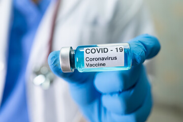 Covid-19 coronavirus vaccine development medical for doctor use to treat illness patients at...